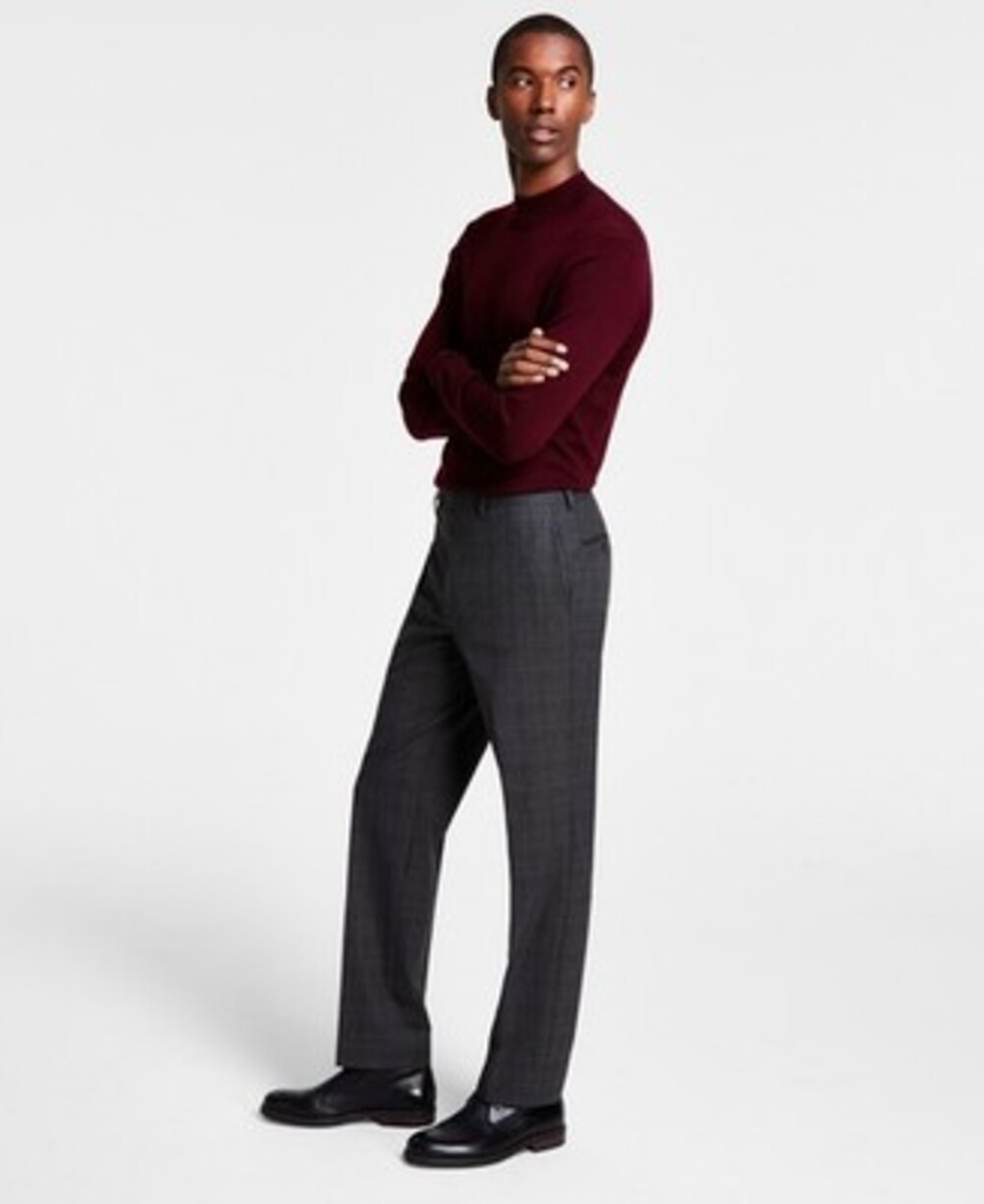 Michael Kors Classic Fit Stretch Fall Pattern Pants Men's 38W x 29L Gray